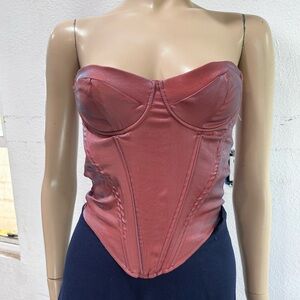 Blanc Clothing strapless top orange size:S